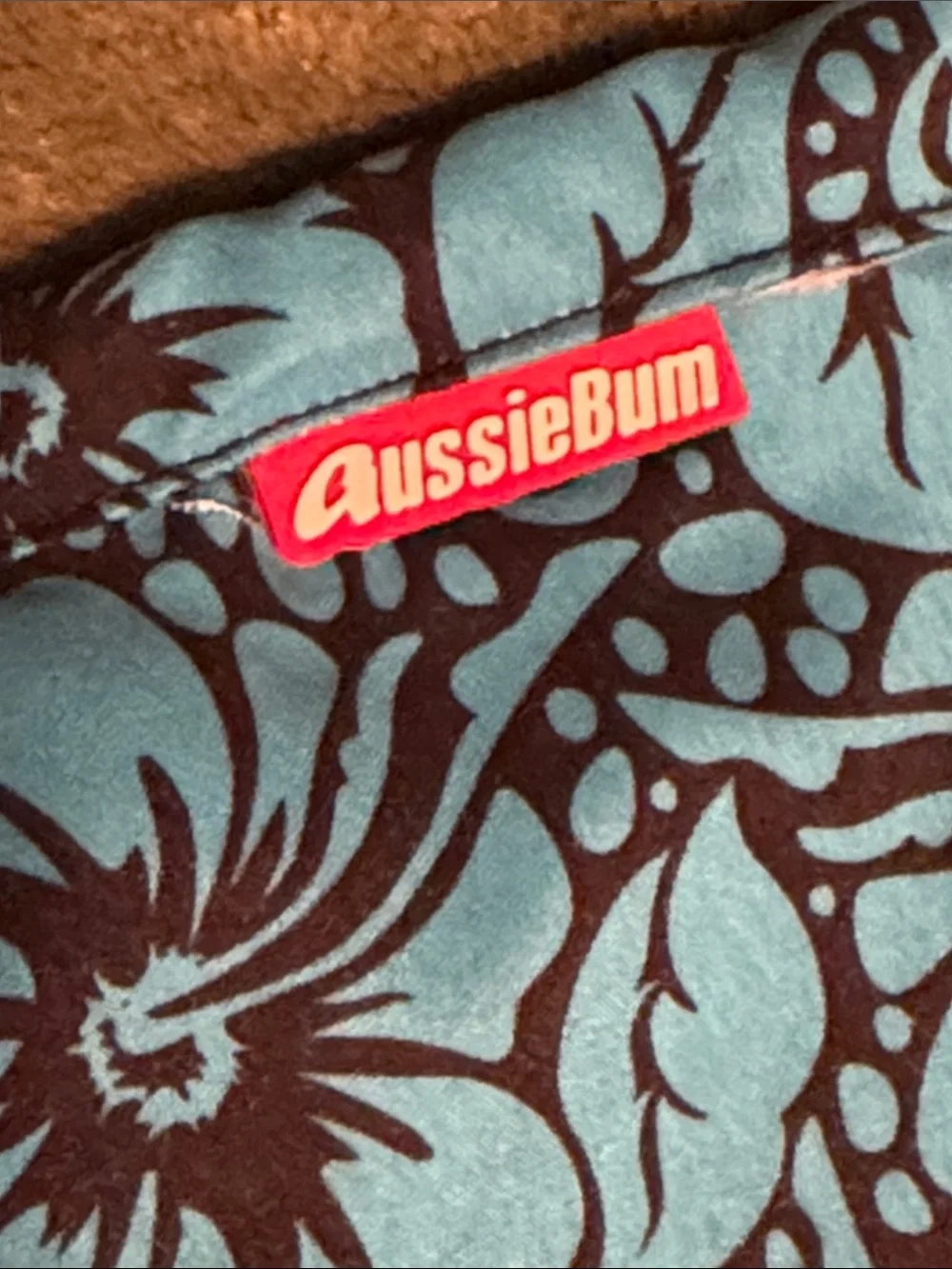 Men's aussieBum Swimwear Size Medium Blue & Black Floral Designed in Australia